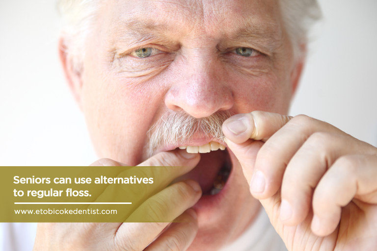 Seniors can use alternatives to regular floss