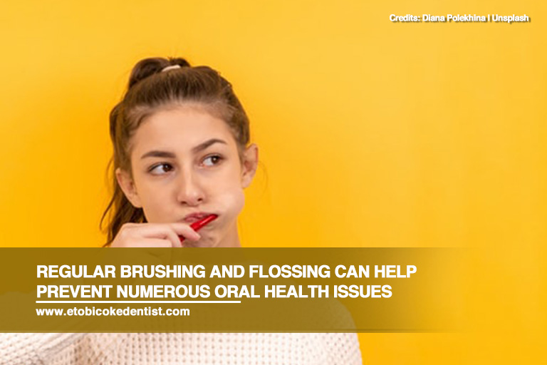 Regular brushing and flossing can help prevent numerous oral health issues